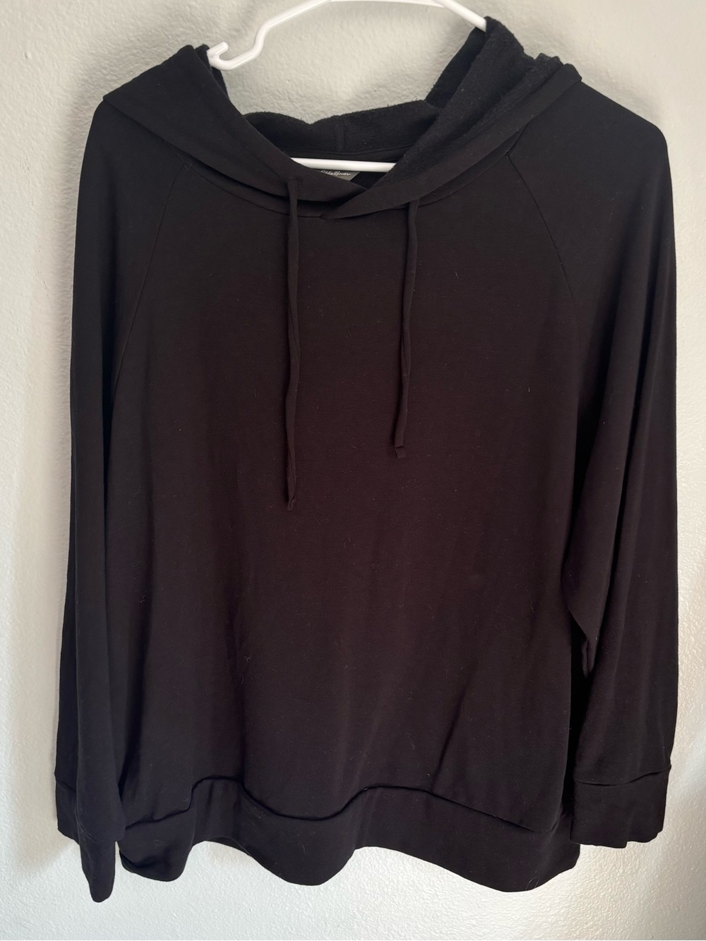 Eddie Bauer sz XL Black Hooded Women’s Sweatshirt top pullover